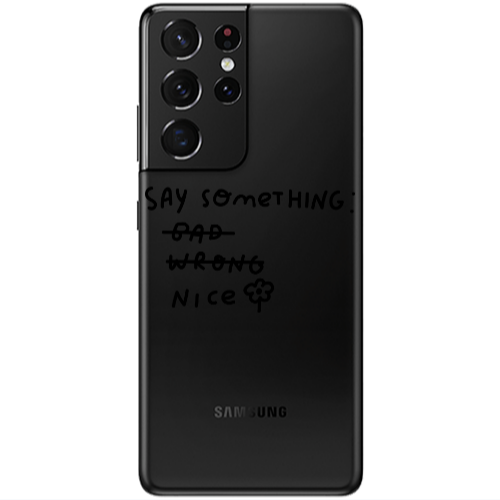 Samsung S21 Ultra Say Something Transparent Silicone TPU Θήκη