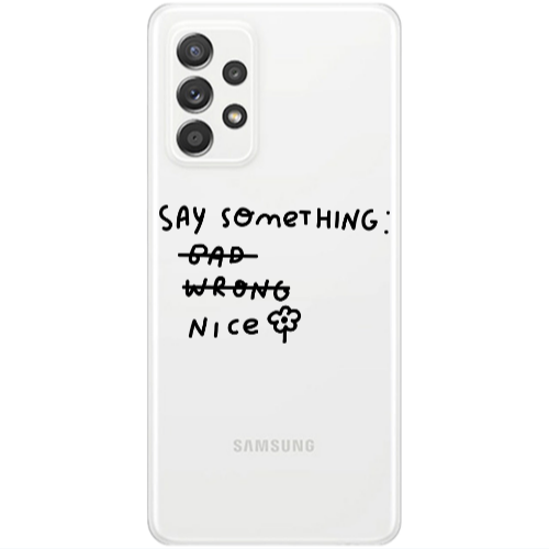 Samsung A53 Say Something Transparent Silicone TPU Θήκη