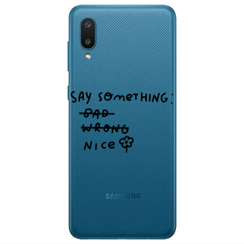Samsung A02 Say Something Transparent Silicone TPU Θήκη