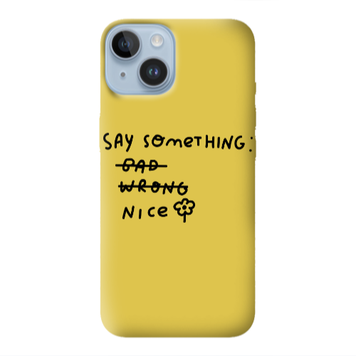 Apple iPhone 14 Plus Say Something Yellow Colored Silicone TPU Θήκη