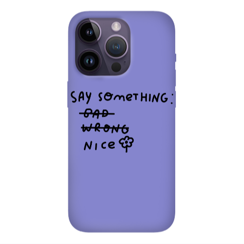 Apple iPhone 14 Pro  Say Something Purple Colored Silicone TPU Θήκη