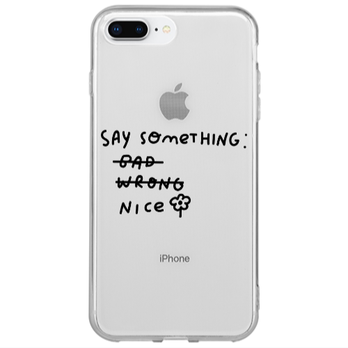 Apple iPhone 7 Plus Say Something Transparent Silicone TPU Θήκη