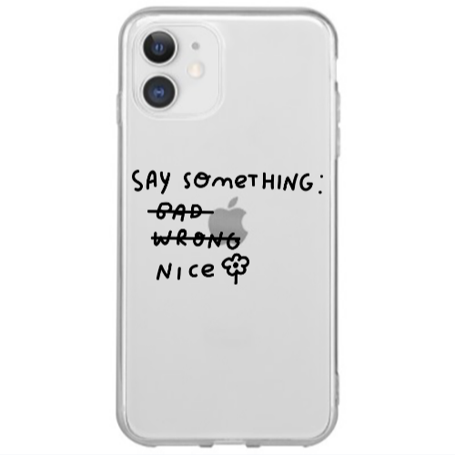 Apple iPhone 12 Mini Say Something Transparent Silicone TPU Θήκη
