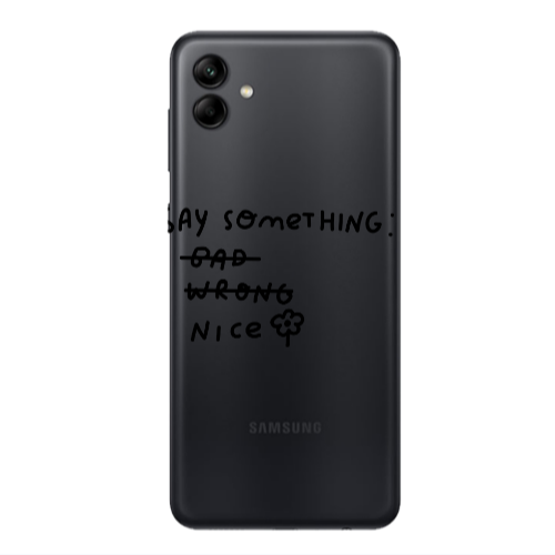 Samsung A04 Say Something Transparent Silicone TPU Θήκη