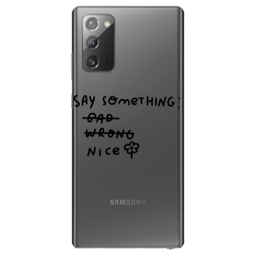 Samsung Note 20 Say Something Transparent Silicone TPU Θήκη