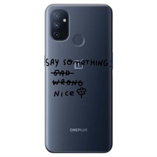 Oneplus Nord 100 Say Something Transparent Silicone TPU Θήκη