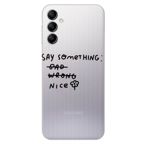 Samsung A14 5G Say Something Transparent Silicone TPU Θήκη