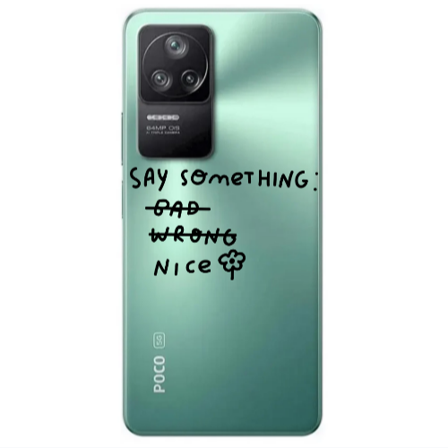 Xiaomi Poco F4 Say Something Transparent Silicone TPU Θήκη