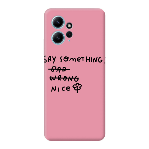Xiaomi Redmi Note 12 4G Say Something Pink Colored Silicone TPU Θήκη