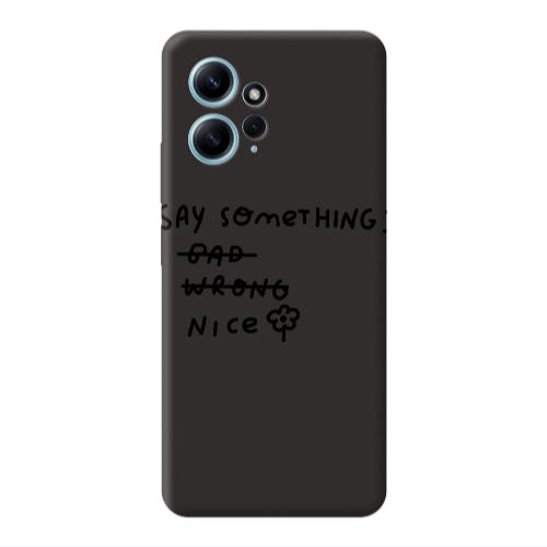 Xiaomi Redmi Note 12 4G Say Something Black Colored Silicone TPU Θήκη