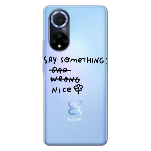 Huawei Nova 9 Say Something Transparent Silicone TPU Θήκη