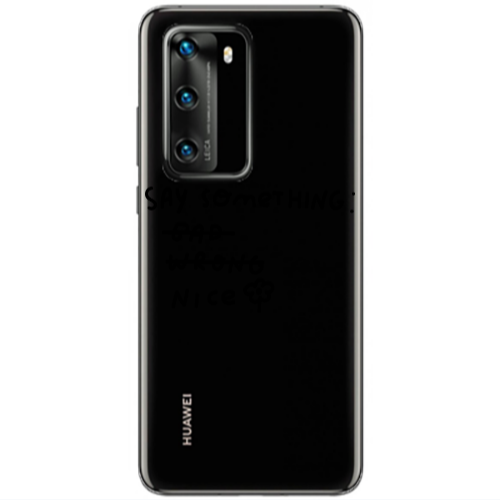 Huawei P40 Say Something Transparent Silicone TPU Θήκη