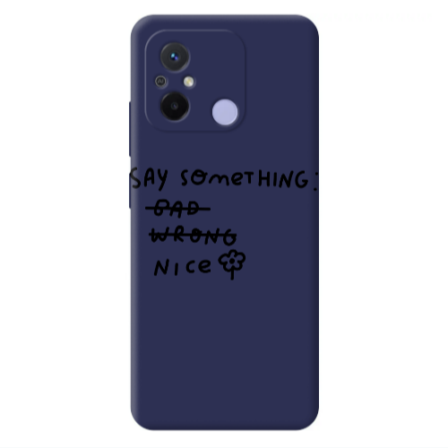Xiaomi Redmi 12C Say Something Dark blue Colored Silicone TPU Θήκη