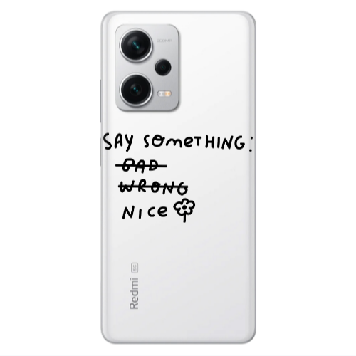 Xiaomi Redmi Note 12 5G Say Something Transparent Silicone TPU Θήκη