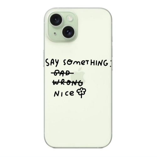 Apple iPhone 15 Plus Say Something Transparent Silicone TPU Θήκη
