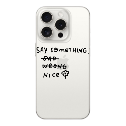 Apple iPhone 15 Pro Say Something Transparent Silicone TPU Θήκη