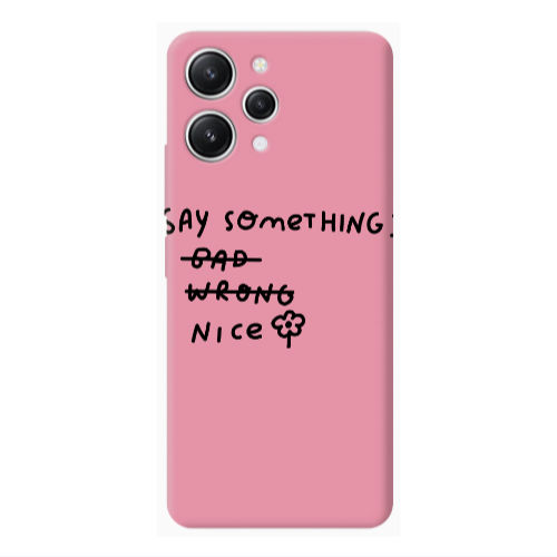 Xiaomi Redmi 12 Say Something Pink Colored Silicone TPU Θήκη
