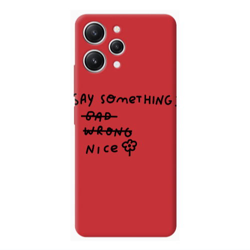 Xiaomi Redmi 12 Say Something Red Colored Silicone TPU Θήκη