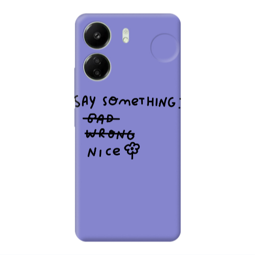Xiaomi Redmi 13C Say Something Purple Colored Silicone TPU Θήκη