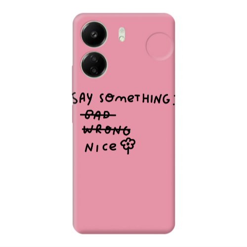 Xiaomi Redmi 13C Say Something Pink Colored Silicone TPU Θήκη