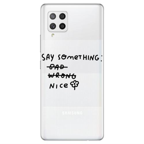 Samsung A42 5G Say Something Transparent Silicone TPU Θήκη