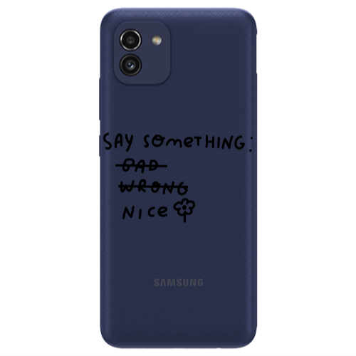 Samsung A03 Say Something Transparent Silicone TPU Θήκη