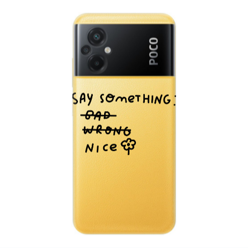Xiaomi Poco M5 Say Something Transparent Silicone TPU Θήκη