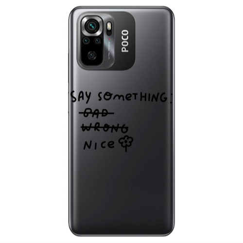 Xiaomi Poco M5 s Say Something Transparent Silicone TPU Θήκη