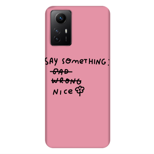 Xiaomi Redmi Note 12s Say Something Pink Colored Silicone TPU Θήκη
