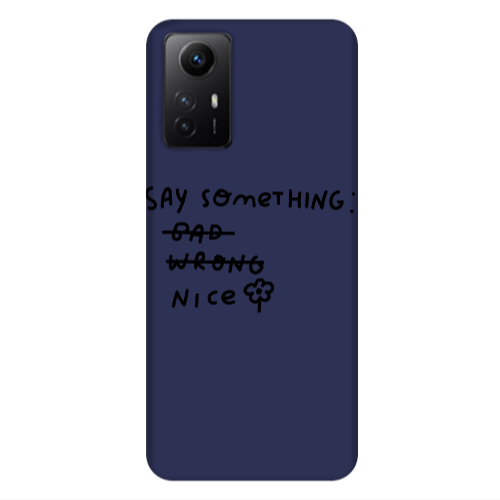 Xiaomi Redmi Note 12s Say Something Dark blue Colored Silicone TPU Θήκη