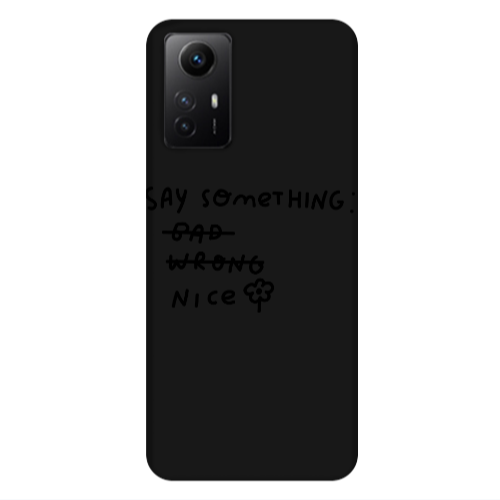 Xiaomi Redmi Note 12s Say Something Black Colored Silicone TPU Θήκη