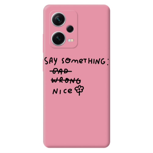 Xiaomi Poco X5 Say Something Pink Colored Silicone TPU Θήκη