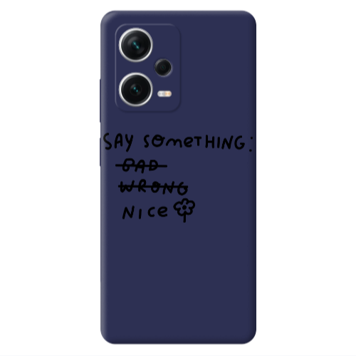 Xiaomi Poco X5 Say Something Dark blue Colored Silicone TPU Θήκη