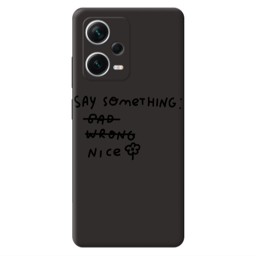 Xiaomi Poco X5 Say Something Black Colored Silicone TPU Θήκη