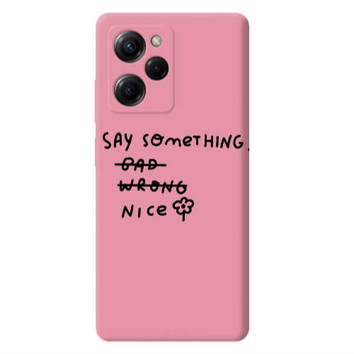 Xiaomi Poco X5 Pro Say Something Pink Colored Silicone TPU Θήκη