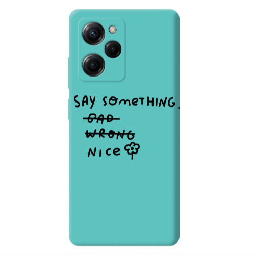 Xiaomi Poco X5 Pro Say Something Turquoise Colored Silicone TPU Θήκη