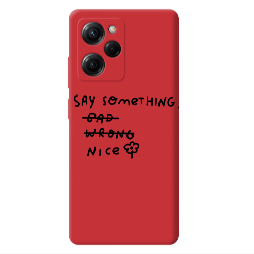 Xiaomi Poco X5 Pro Say Something Red Colored Silicone TPU Θήκη