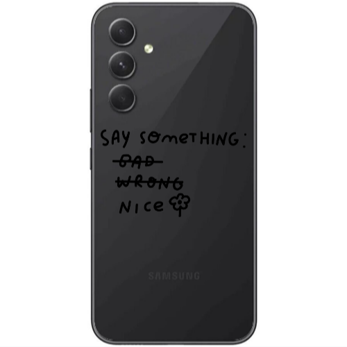 Samsung Galaxy A25 Say Something Transparent Silicone TPU Θήκη