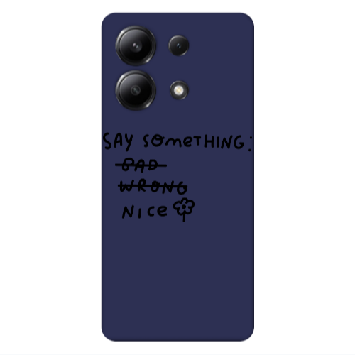 Xiaomi Redmi Note 13 4G Say Something Dark blue Colored Silicone TPU Θήκη