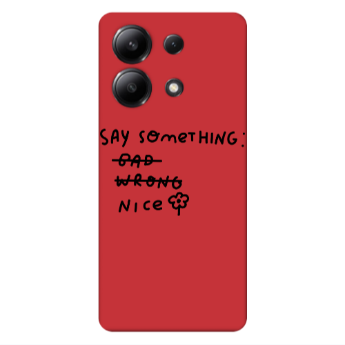 Xiaomi Redmi Note 13 4G Say Something Red Colored Silicone TPU Θήκη