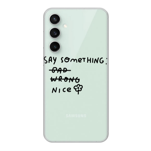 Samsung S24 Say Something Transparent Silicone TPU Θήκη
