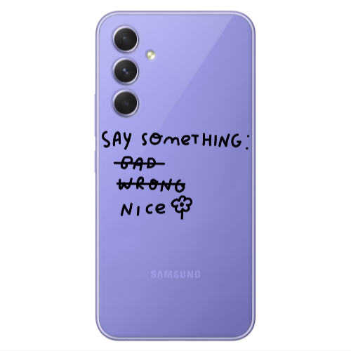 Samsung A35 Say Something Transparent Silicone TPU Θήκη