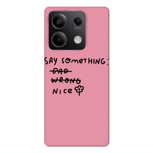 Xiaomi Redmi Note 13Pro 5G Say Something Pink Colored Silicone TPU Θήκη