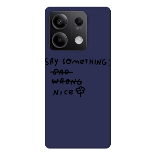 Xiaomi Redmi Note 13Pro 5G Say Something Dark blue Colored Silicone TPU Θήκη