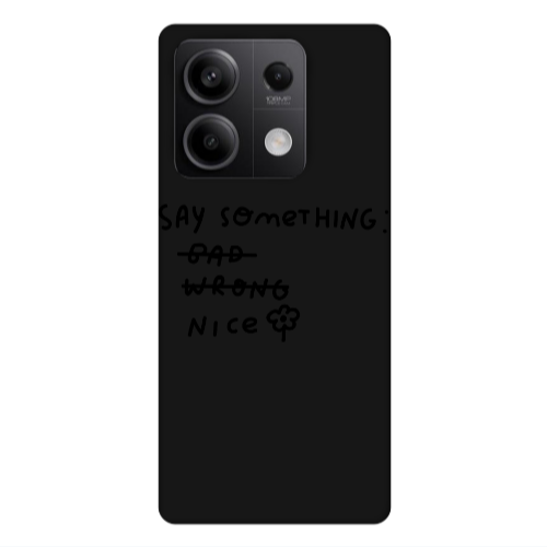 Xiaomi Redmi Note 13Pro 5G Say Something Black Colored Silicone TPU Θήκη