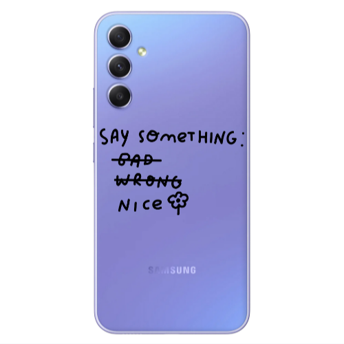Samsung A25 Say Something Transparent Silicone TPU Θήκη
