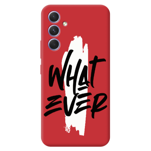 Samsung A56 What Ever Red Colored Silicone TPU Θήκη