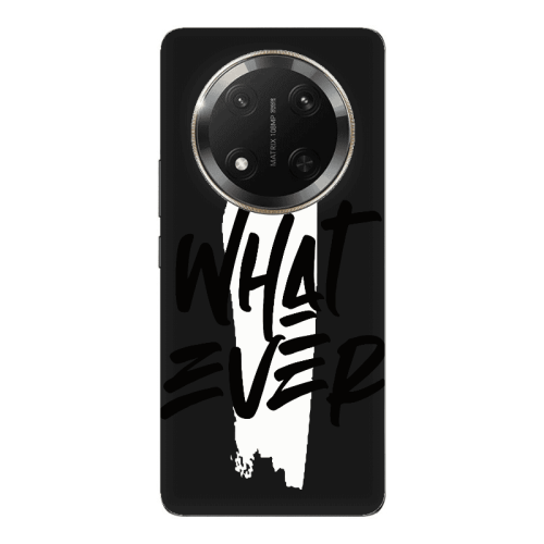 Honor Magic 7 Lite What Ever Black Colored Silicone TPU Θήκη