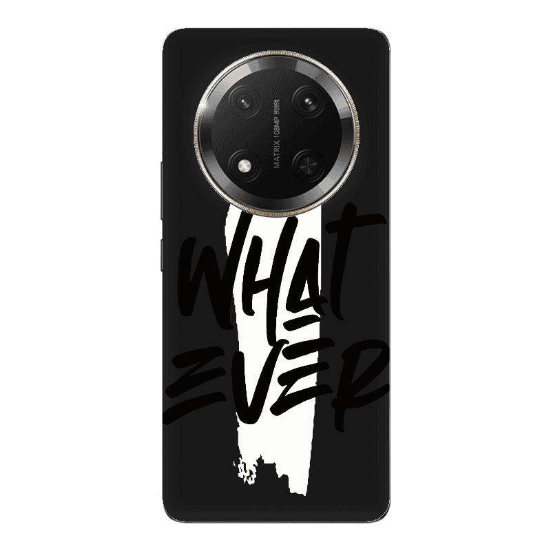 Honor Magic 7 Lite What Ever Black Colored Silicone TPU Θήκη