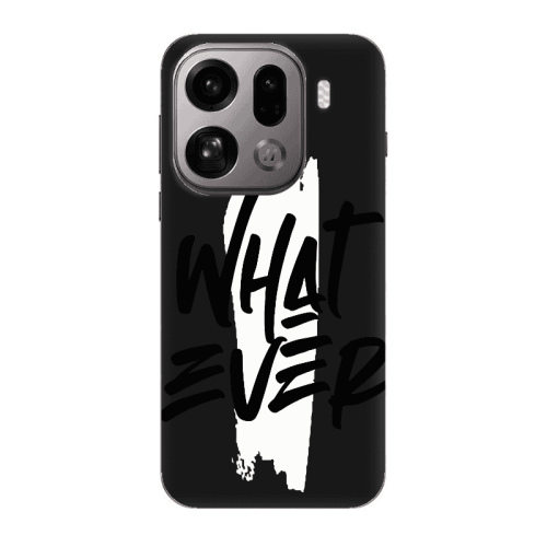 Oppo Find X9 Pro What Ever Black Colored Silicone TPU Θήκη